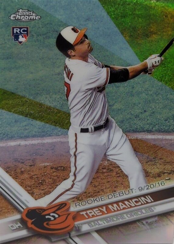 Trey Mancini 2017 Topps Chrome Update #HMT3 Rookie Debut - Refractor /250 Rookie PSA 9