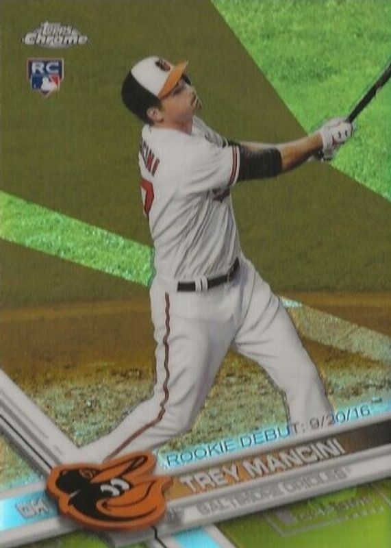 Trey Mancini 2017 Topps Chrome Update #HMT3 Rookie Debut - Gold Refractor /50 Rookie BGS 9