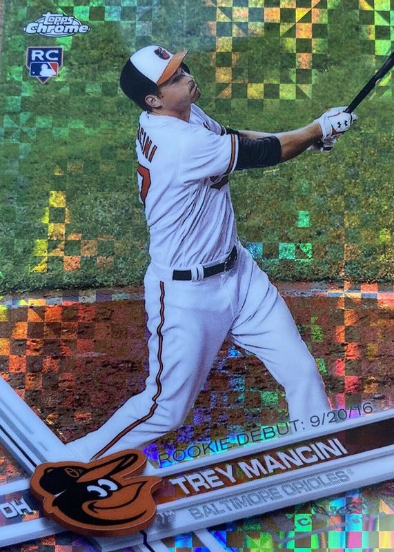 Trey Mancini 2017 Topps Chrome Update #HMT3 Rookie Debut - X-Fractor /99 Rookie BGS 9