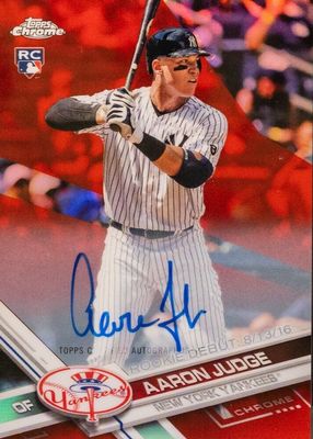 2017 Topps Chrome Update #HMT50 Autographs - Red Refractor /25 (Rookie Debut)