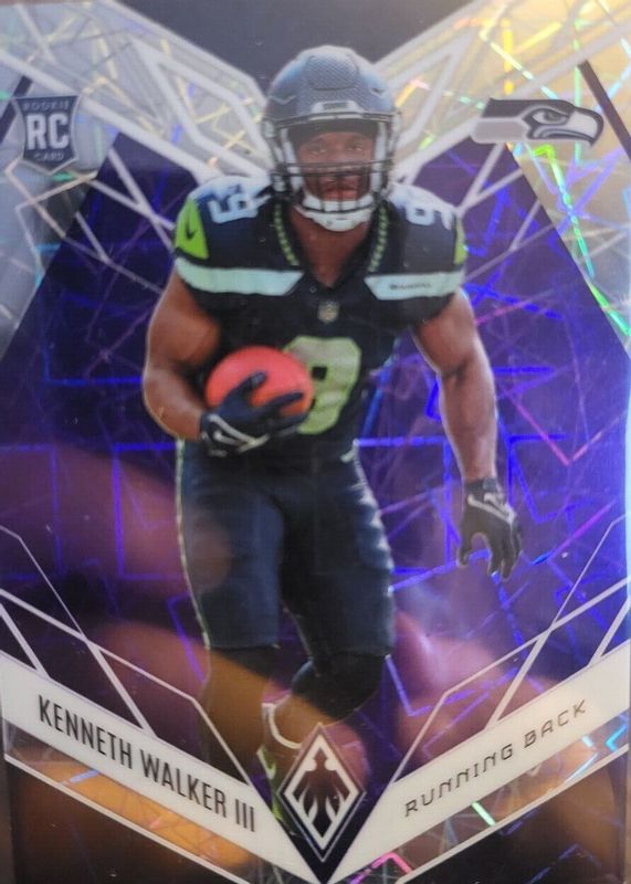 Kenneth Walker III 2022 Phoenix #118 Purple Lazer /99 Rookie SGC 10