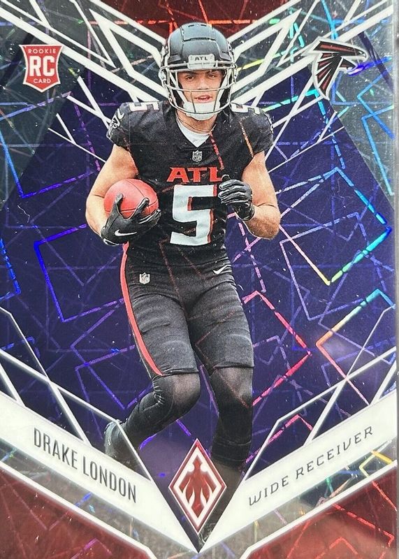 Drake London 2022 Phoenix #107 Purple Lazer /99 Rookie RAW