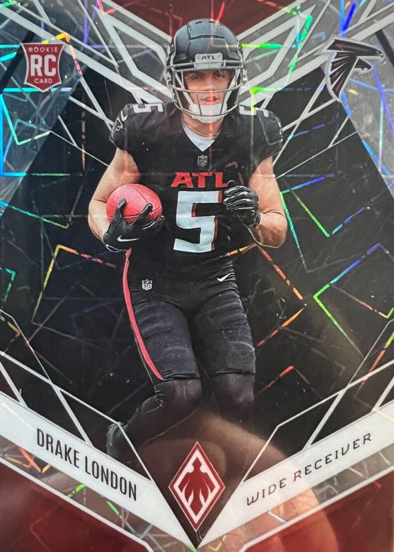 Drake London 2022 Phoenix #107 Black /10 Rookie RAW