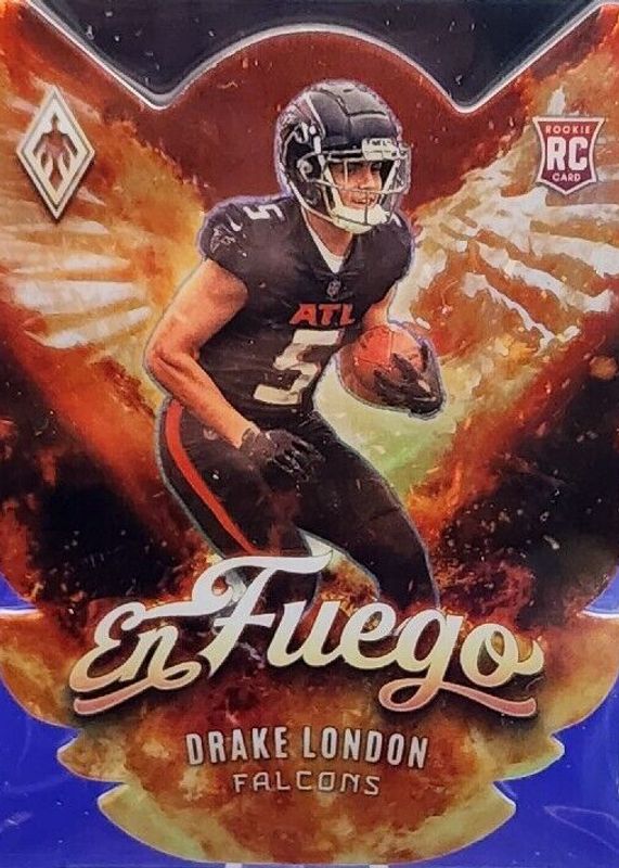 Drake London 2022 Phoenix #EF-23 En Fuego /(SSP) Rookie BGS 9