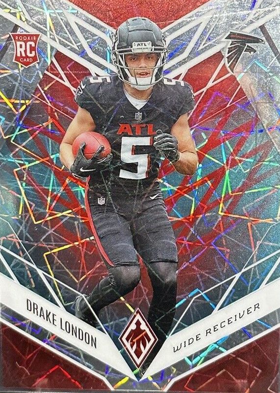 Drake London 2022 Phoenix #107 Fire & Ice Lazer /50 Rookie SGC 9.5