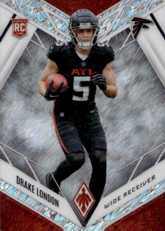 Drake London 2022 Phoenix #107 White Shimmer /(SSP) Rookie RAW