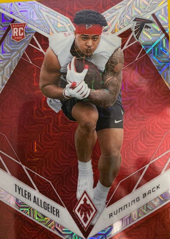 Tyler Allgeier 2022 Phoenix #144 Red Mojo (/7) Rookie RAW