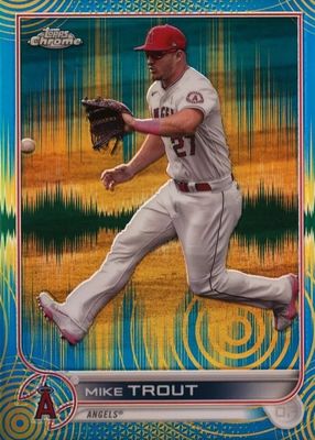 2022 Topps Chrome Sonic #200 Blue & Yellow Sonic Pulse Refractor /75