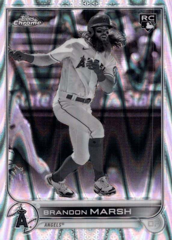 Brandon Marsh 2022 Topps Chrome Sonic #133 Black & White RayWave Refractor Rookie PSA 10