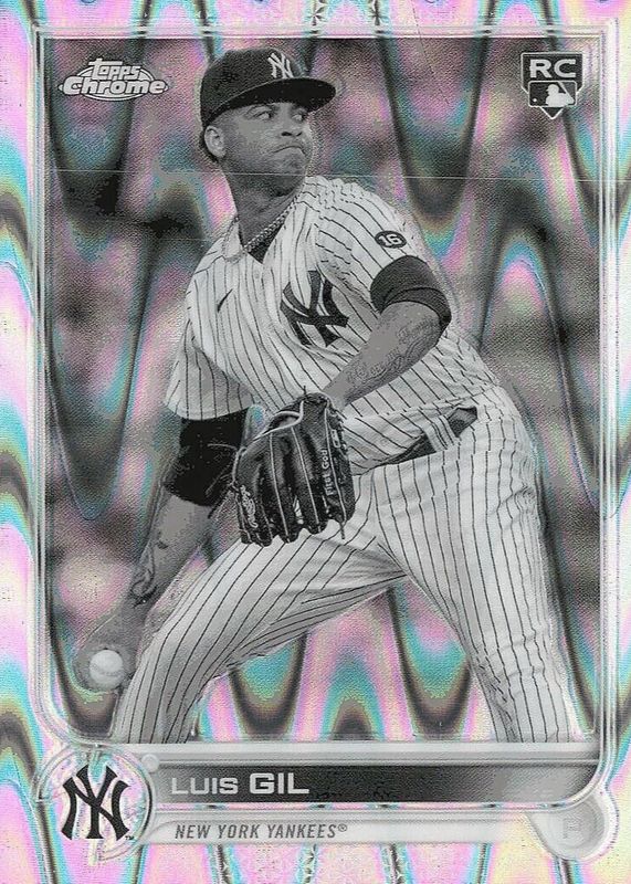 Luis Gil 2022 Topps Chrome Sonic #202 Black & White RayWave Refractor Rookie PSA 10