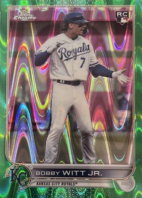 2022 Topps Chrome Sonic #221 SP - Green RayWave Refractor /99