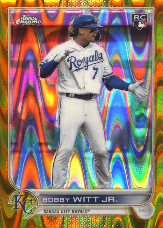 Bobby Witt Jr. 2022 Topps Chrome Sonic #221 SP - Gold RayWave Refractor /50 Rookie SGC 9.5