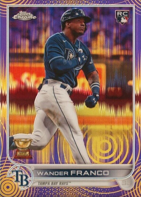 Wander Franco 2022 Topps Chrome Sonic #35 Purple & Yellow Sonic Pulse Refractor /299 Rookie SGC 10