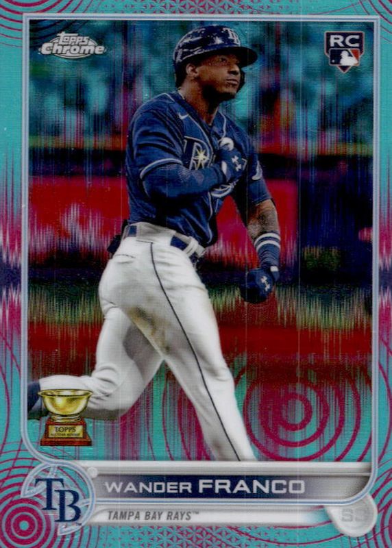 Wander Franco 2022 Topps Chrome Sonic #35 Aqua & Pink Sonic Pulse Refractor /199 Rookie SGC 9.5