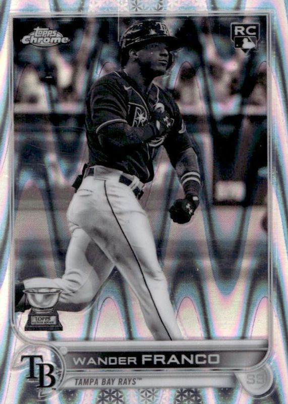 Wander Franco 2022 Topps Chrome Sonic #35 Black & White RayWave Refractor Rookie SGC 9