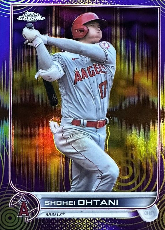 Shohei Ohtani 2022 Topps Chrome Sonic #1 Purple & Yellow Sonic Pulse Refractor /299 BGS 10 PRISTINE