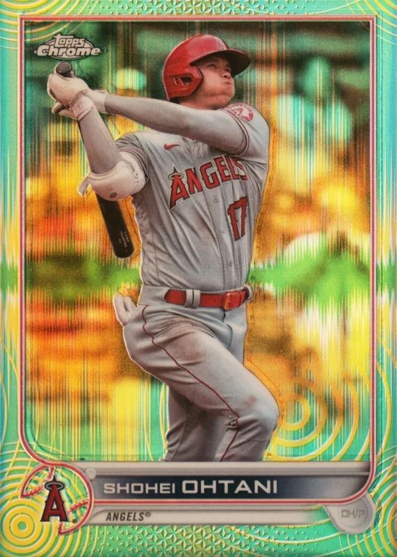 Shohei Ohtani 2022 Topps Chrome Sonic #1 Green & Yellow Sonic Pulse Refractor /99 BGS 9.5