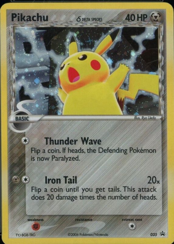 Pikachu 2006 Nintendo Black Star Promo #035 EX Collector's Tins (Holo) PSA 10