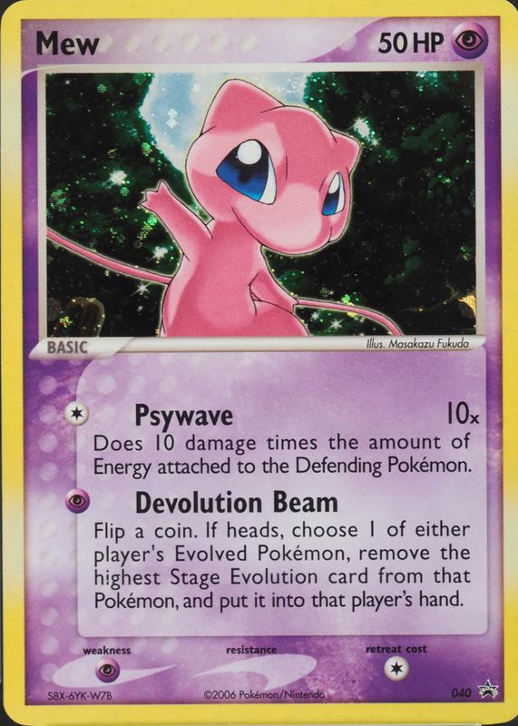 Mew 2006 Nintendo Black Star Promo #040 Trainer's Challenge Set PSA 10