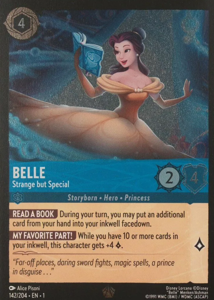 ロルカナ　BELLE Disney Lorcana card Bell Enchanted 214/204 The First Chapter