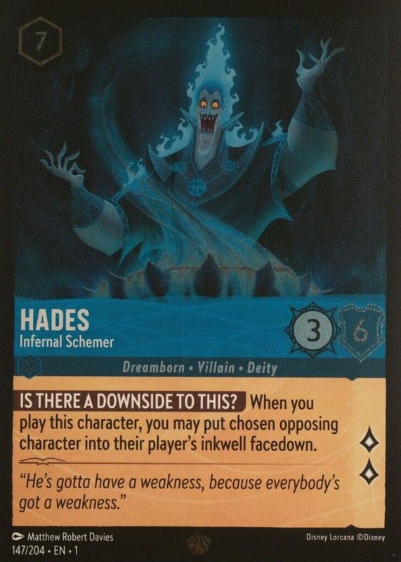 Hades - Infernal Schemer 2023 The First Chapter #147/204 Cold Foil PSA 10