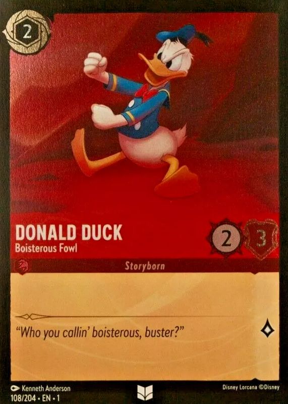 Donald Duck - Boisterous Fowl Disney Lorcana Cards Price Guide - Sports Card  Investor