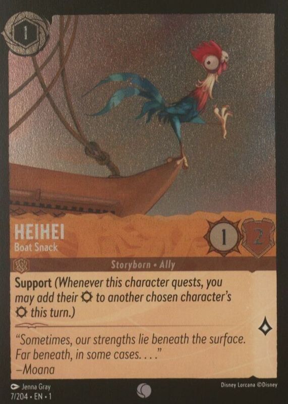 HeiHei - Boat Snack 2023 The First Chapter #7/204 Cold Foil RAW TCG (MODERATELY PLAYED)