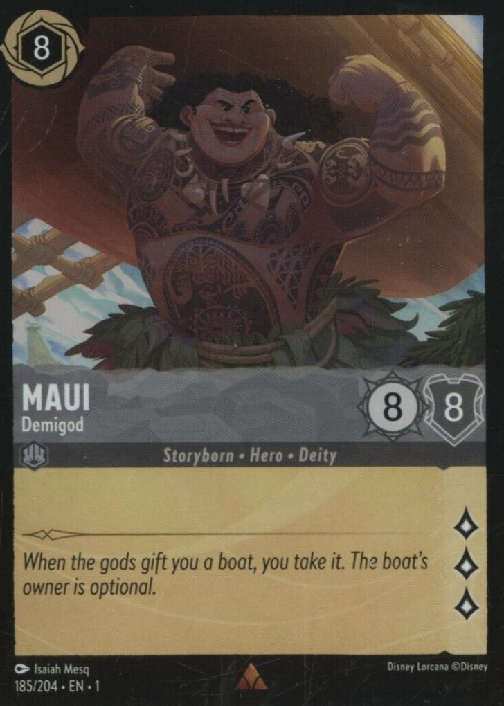 maui lorcana card 2023 Disney Lorcana En P1-Promo #23 Maui D100 Collector's Edition PSA main image 0