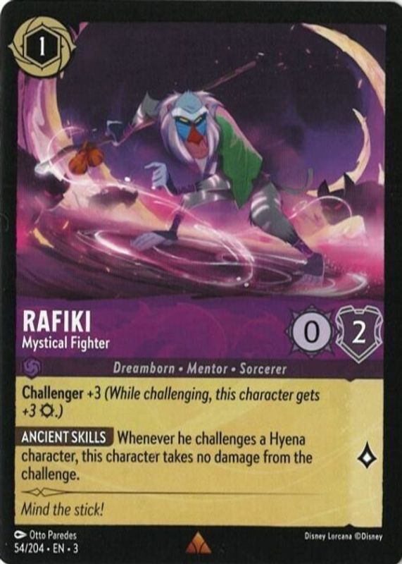 Rafiki - Mysterious Sage 2023 The First Chapter #54/204 Base Price ...