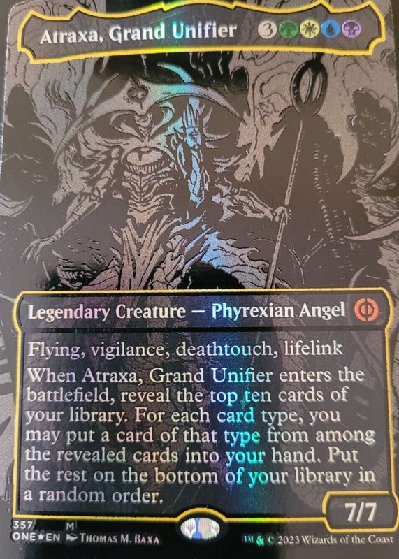 Atraxa, Grand Unifier 2023 Phyrexia: All Will Be One #357 Foil (Oil Slick Raised Foil) RAW