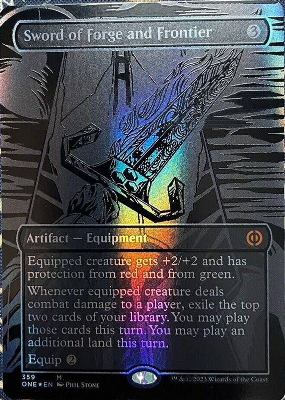 Sword of Forge and Frontier 2023 Phyrexia: All Will Be One #359 Foil (Oil Slick Raised Foil) SGC 10