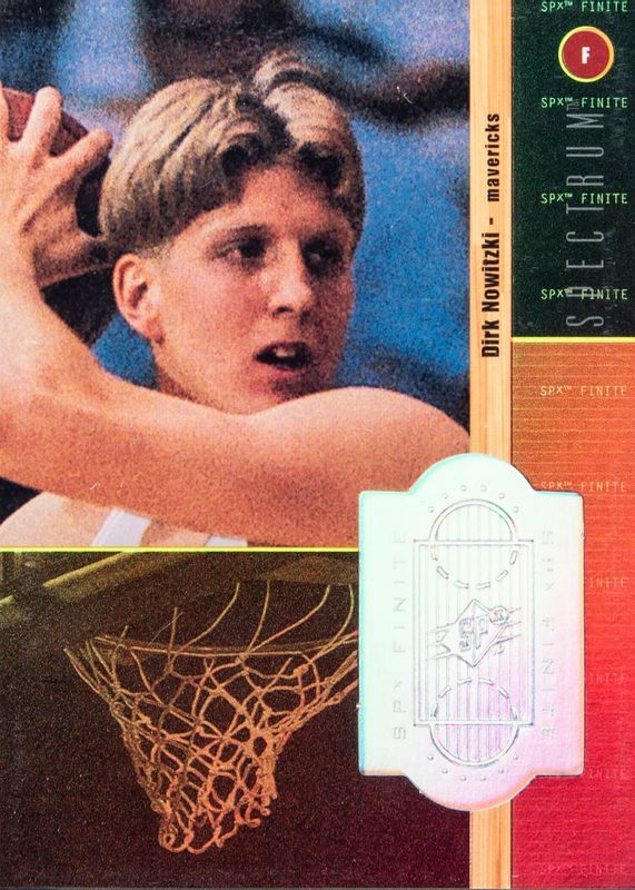 Dirk Nowitzki 1998 Upper Deck #219 SPx Finite Rookie Update - Spectrum /25 Rookie RAW