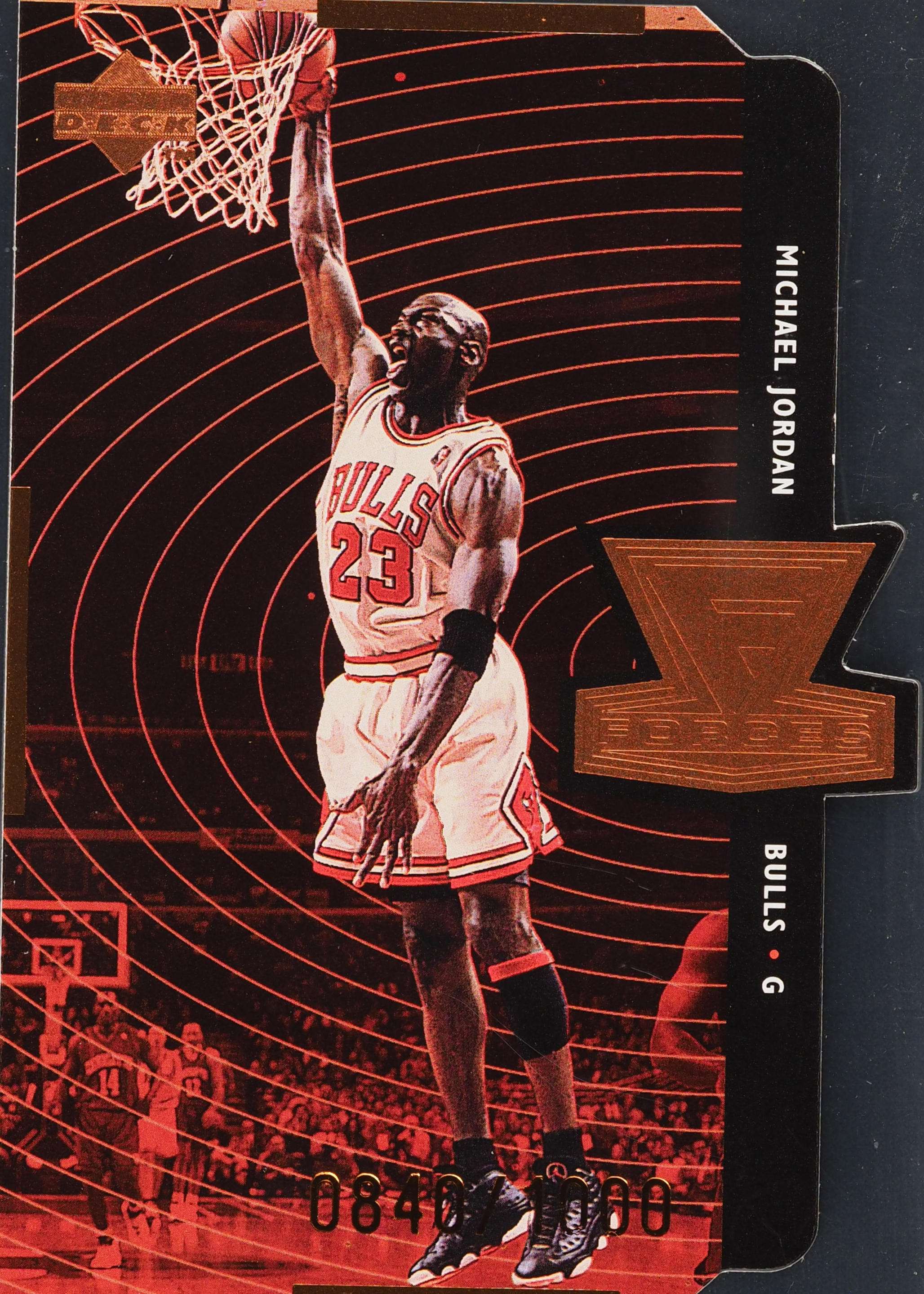 Michael Jordan 1998 Upper Deck #F1 Forces - Quantum Bronze /1000