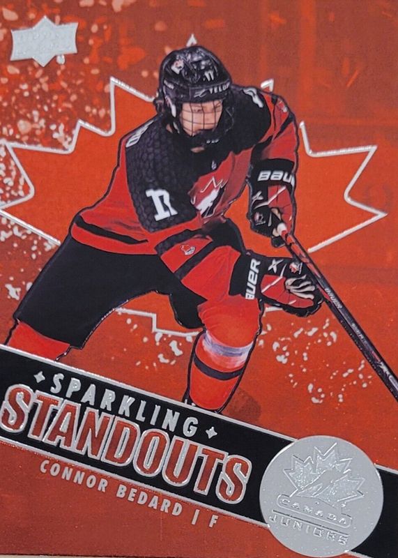 Connor Bedard 2022 Upper Deck Team Canada Juniors #SS-12 Sparkling Standouts BGS 9.5