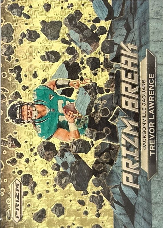 Trevor Lawrence 2022 Prizm #PB-1 Prizm Break - Gold Vinyl /5 RAW