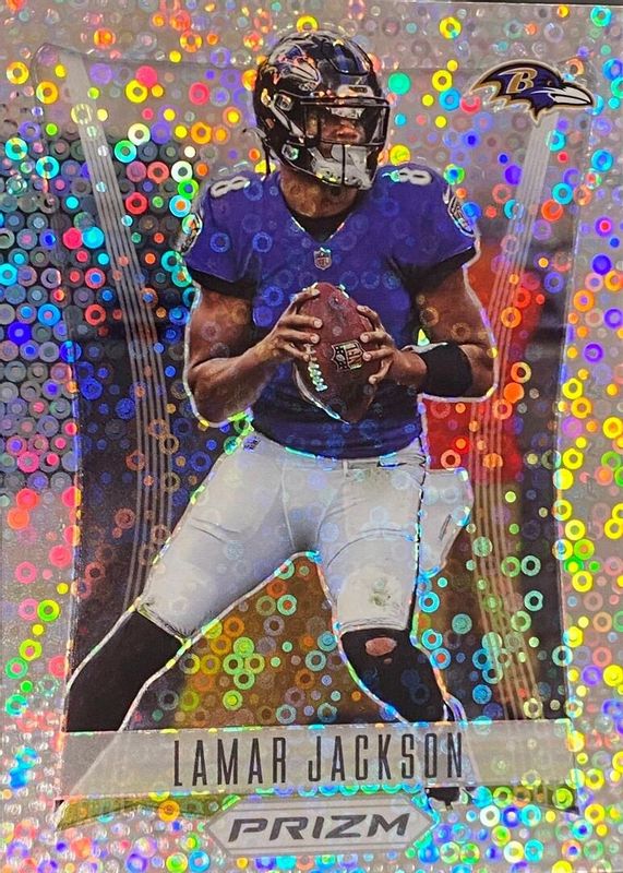 Lamar Jackson 2022 Prizm #PF-6 Prizm Flashback - No Huddle PSA 9