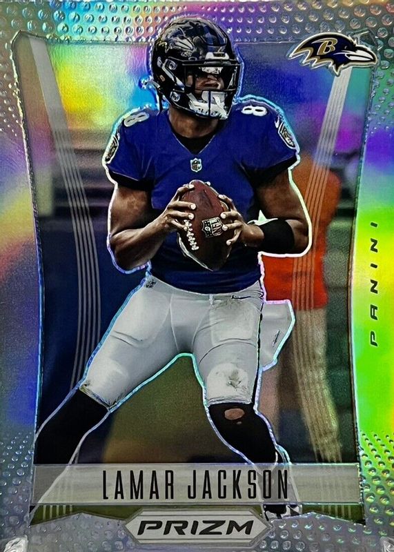 Lamar Jackson 2022 Prizm #PF-6 Prizm Flashback - Silver BGS 10 PRISTINE