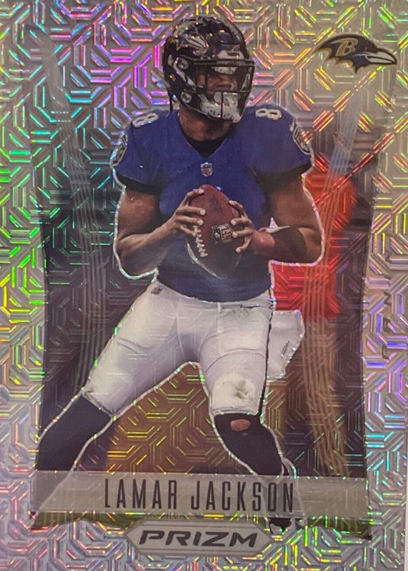 Lamar Jackson 2022 Prizm #PF-6 Prizm Flashback - Mojo /25 BGS 9