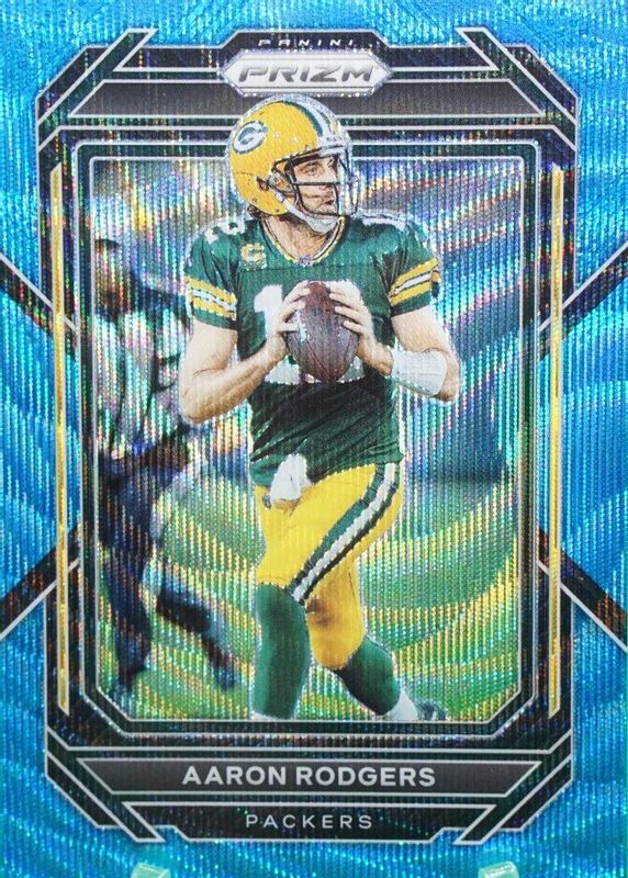 Aaron Rodgers 2022 Prizm #103 Blue Wave /199 PSA 10