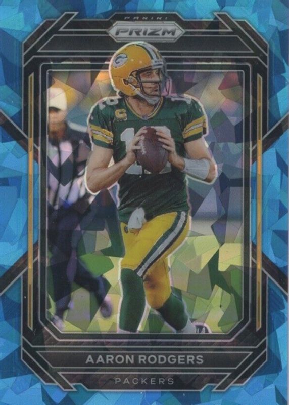 Aaron Rodgers 2022 Prizm #103 Blue Ice /99 PSA 10