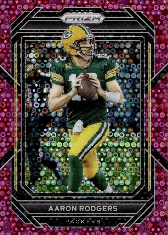 Aaron Rodgers 2022 Prizm #103 No Huddle Pink /15 PSA 10