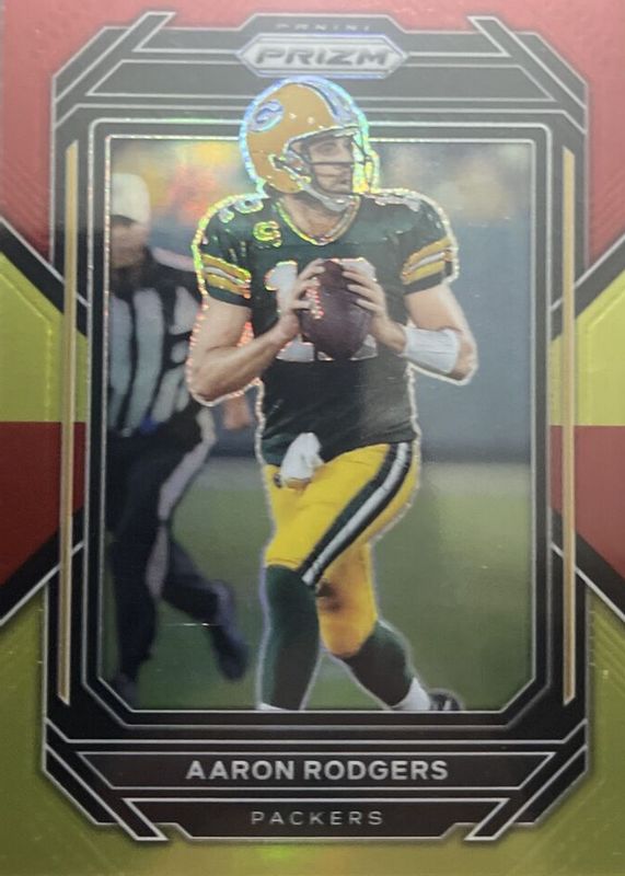 Aaron Rodgers 2022 Prizm #103 Red & Yellow /44 BGS 9