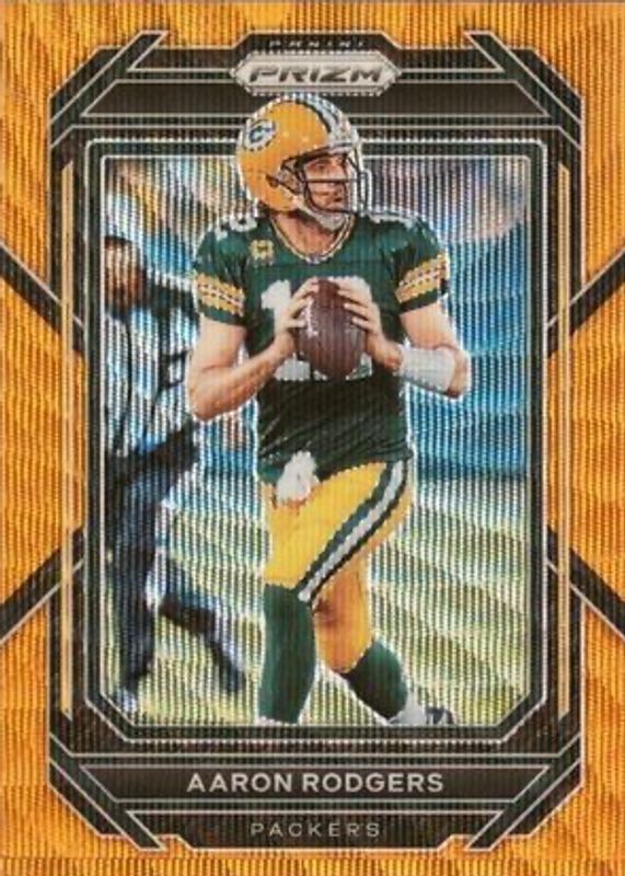 Aaron Rodgers 2022 Prizm #103 Orange Wave /60 PSA 10