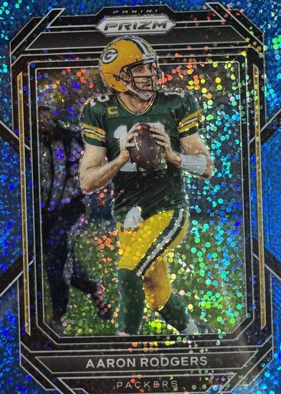 Aaron Rodgers 2022 Prizm #103 Blue Sparkle /96 RAW