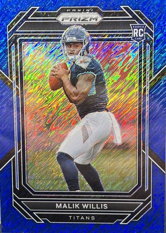 Malik Willis 2022 Prizm #303 Blue Shimmer /25 Rookie BGS 9