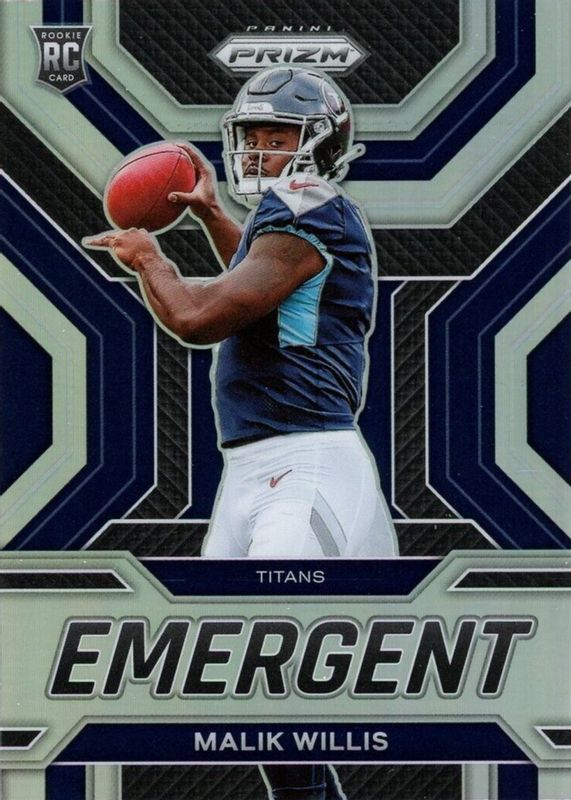 Malik Willis 2022 Prizm #E-3 Emergent - Silver Rookie PSA 10