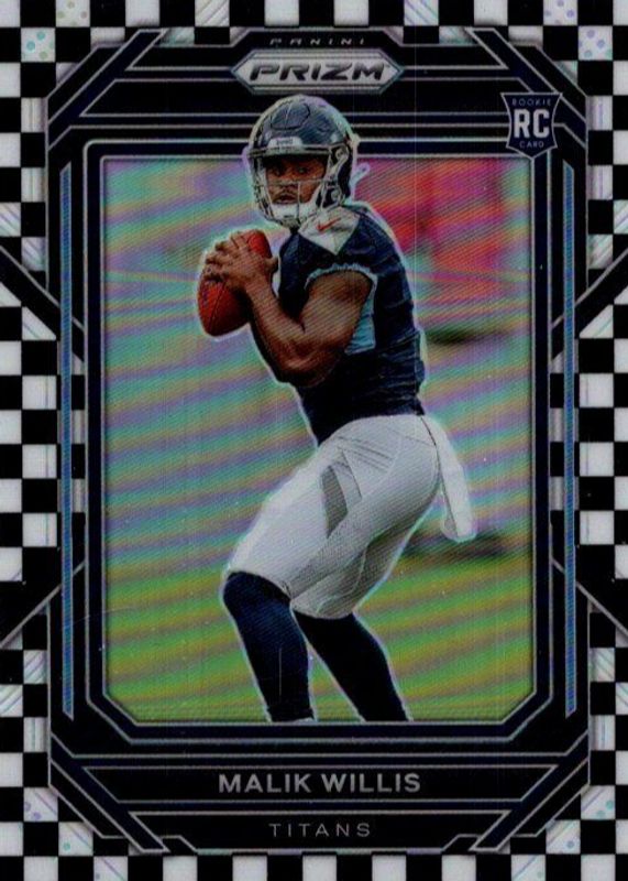 Malik Willis 2022 Prizm #303 Black & White Checker /(SSP) Rookie RAW