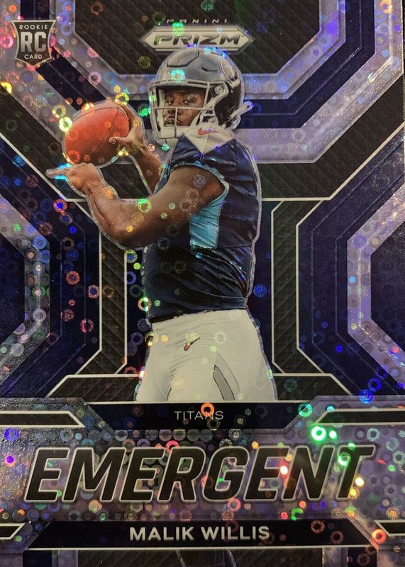 Malik Willis 2022 Prizm #E-3 Emergent - No Huddle Rookie BGS 10 PRISTINE