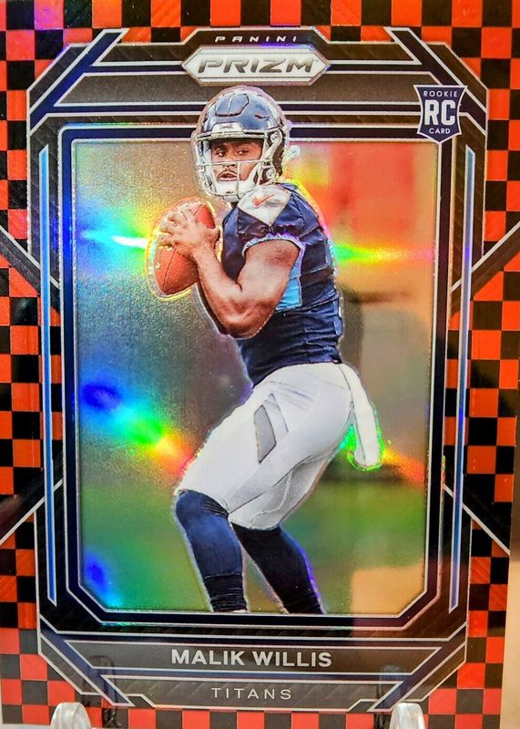 Malik Willis 2022 Prizm #303 Black & Red Checker /(SSP) Rookie RAW