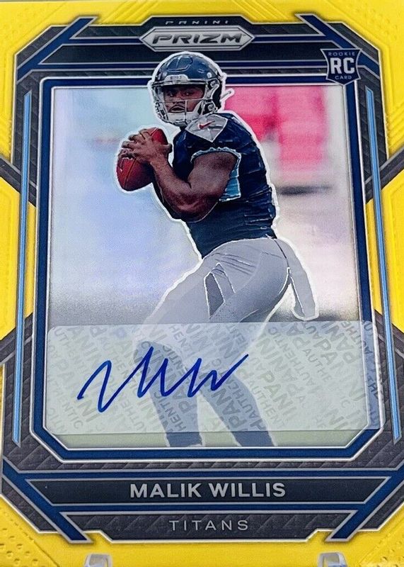 Malik Willis 2022 Prizm #303 Rookie Autographs - Gold /10 RAW